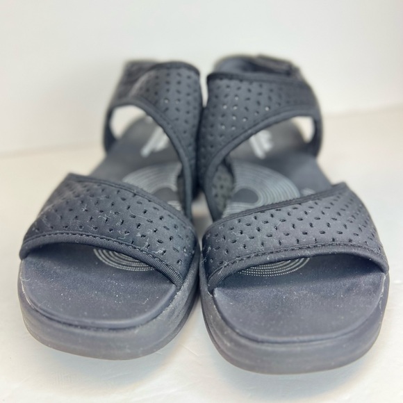 Clarks Cloudsteppers Womens Drift Fern Flat Black Wedge Comfort Adjustable Sz 6 - Picture 10 of 12